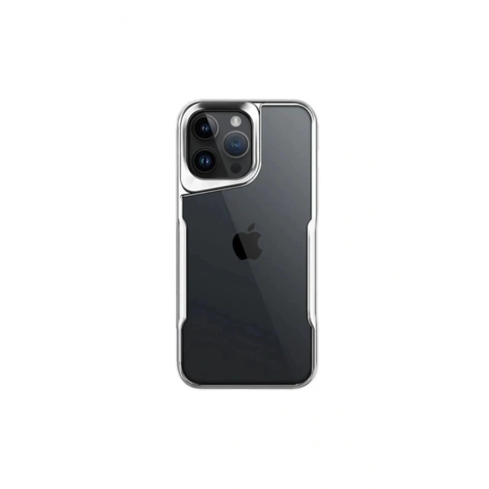 iPhone 16 Pro Kılıf Boyi Silikon Kapak - Gümüş