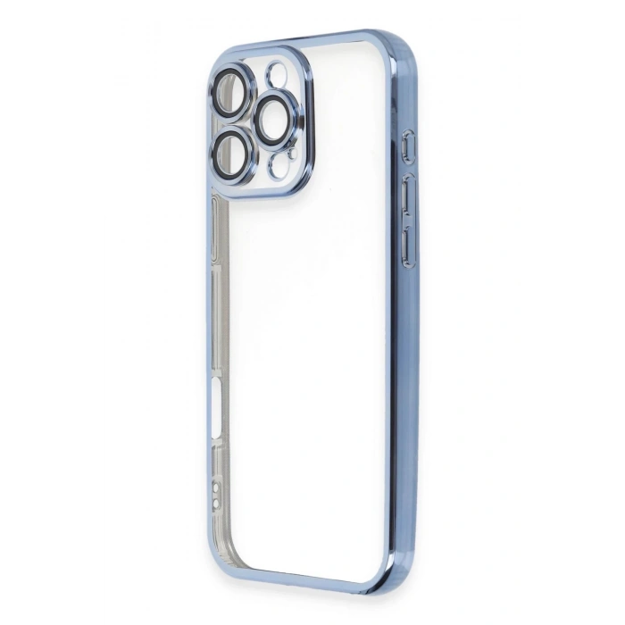 iPhone 16 Pro Kılıf Razer Lensli Silikon - Açık Mavi