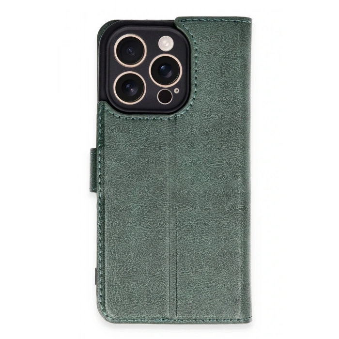 iPhone 16 Pro Kılıf Trend S Plus Kapaklı Kılıf - Yeşil