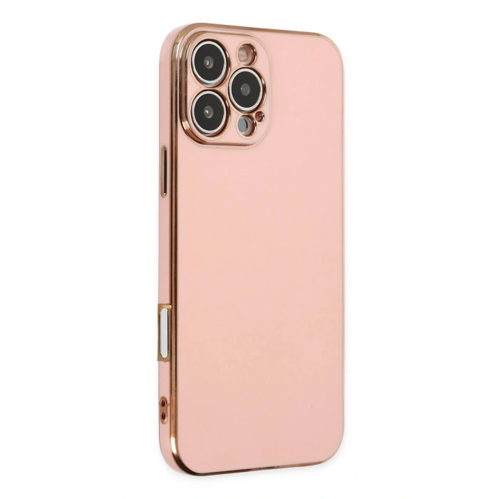 iPhone 16 Pro Kılıf Volet Silikon - Pembe