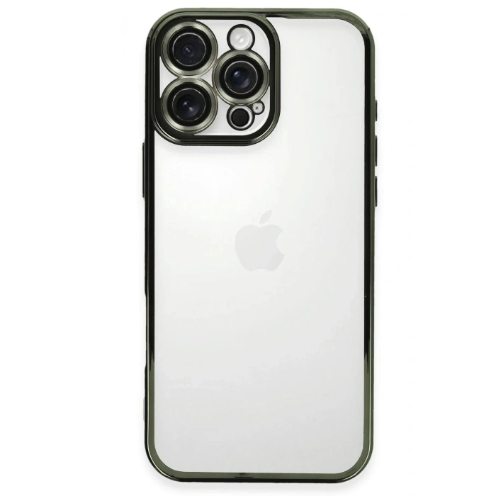 iPhone 16 Pro Max Kılıf Razer Lensli Silikon - Yeşil