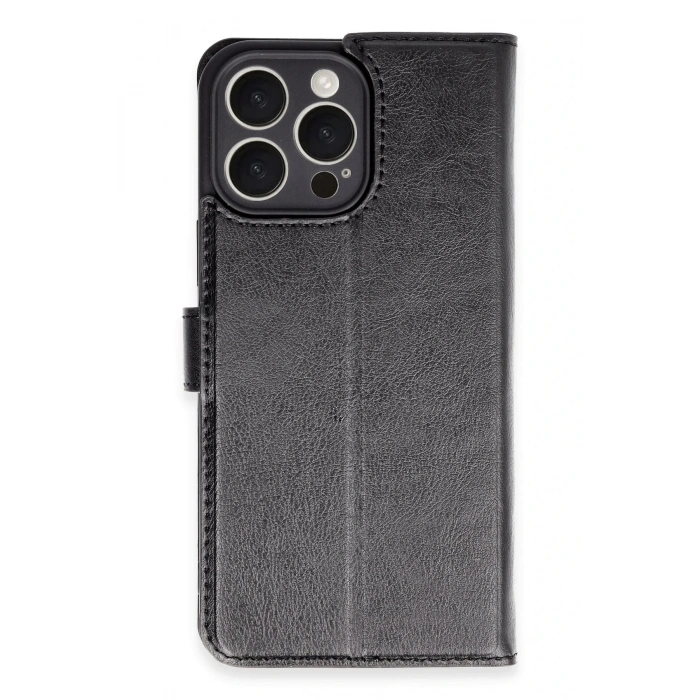 iPhone 16 Pro Max Kılıf Trend S Plus Kapaklı Kılıf - Siyah