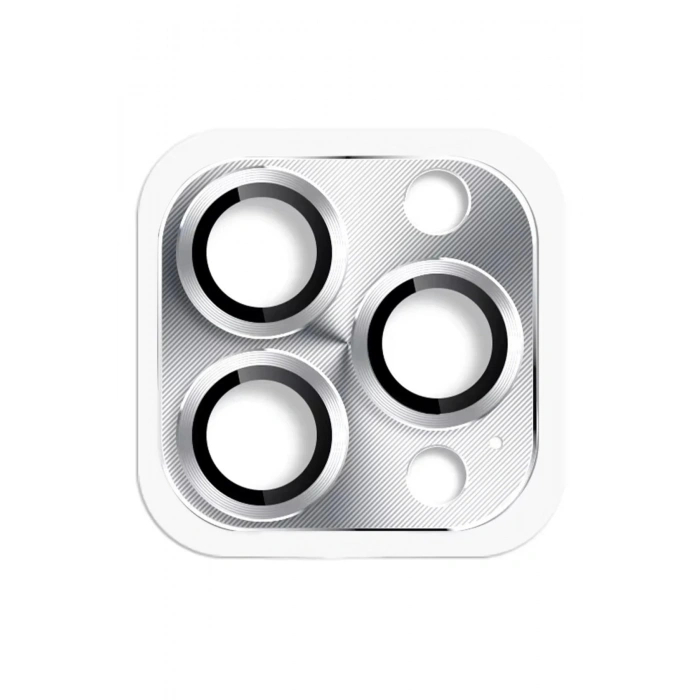 iPhone 16 Pro Max Pers Alüminyum Kamera Lens - Gümüş