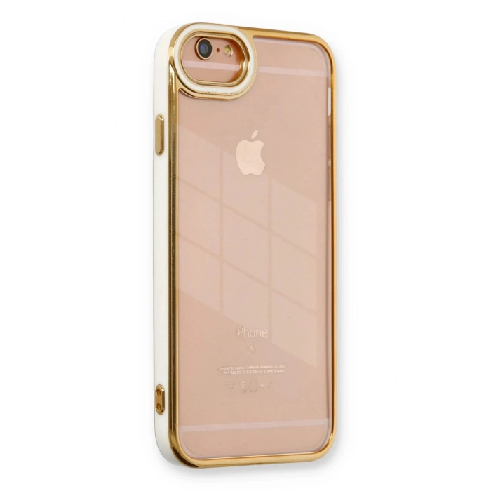 iPhone 6 Kılıf Liva Lens Silikon - Beyaz