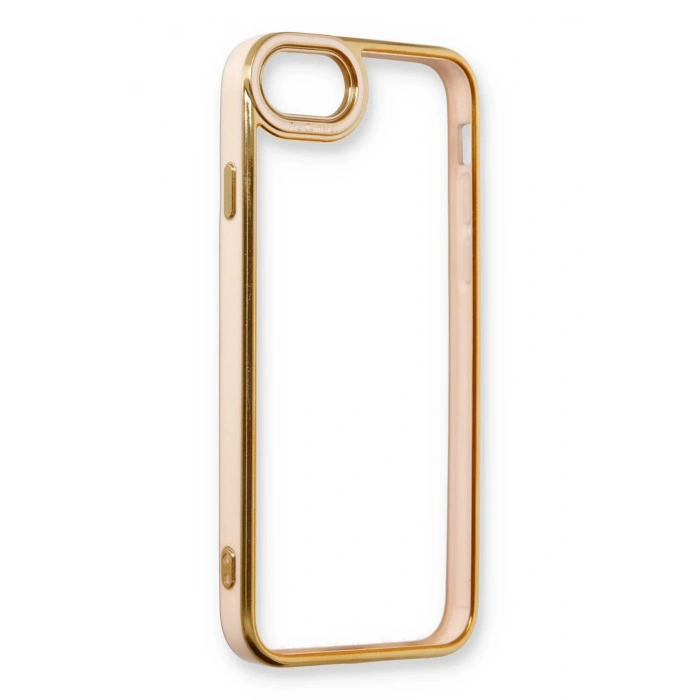 iPhone 6 Kılıf Liva Lens Silikon - Pudra