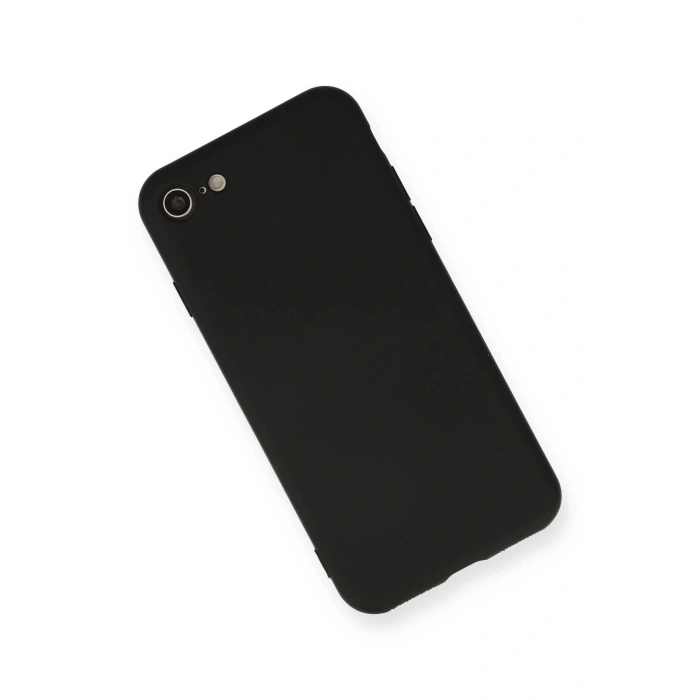 iPhone 7 Kılıf Nano içi Kadife Silikon - Siyah
