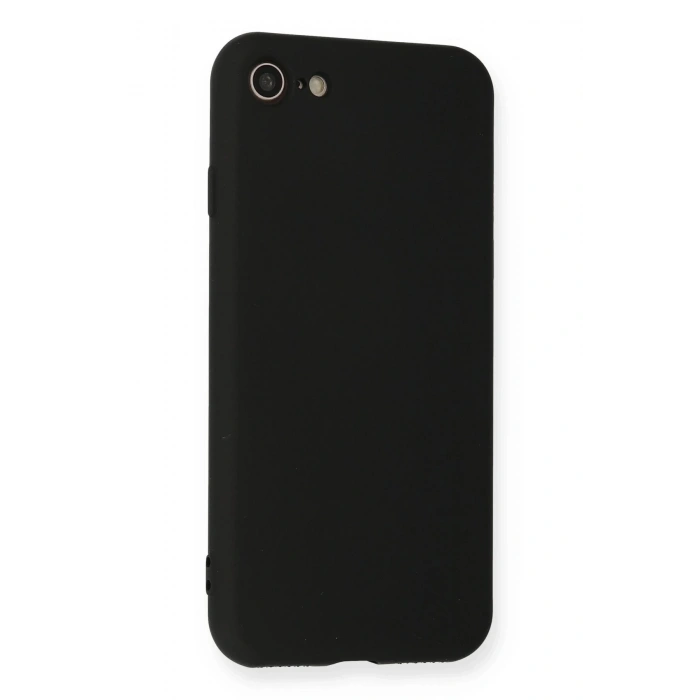 iPhone 7 Kılıf Nano içi Kadife Silikon - Siyah