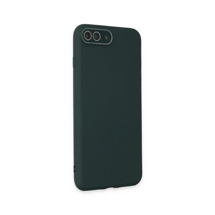 iPhone 7 Plus Kılıf Lansman Glass Kapak - Koyu Yeşil