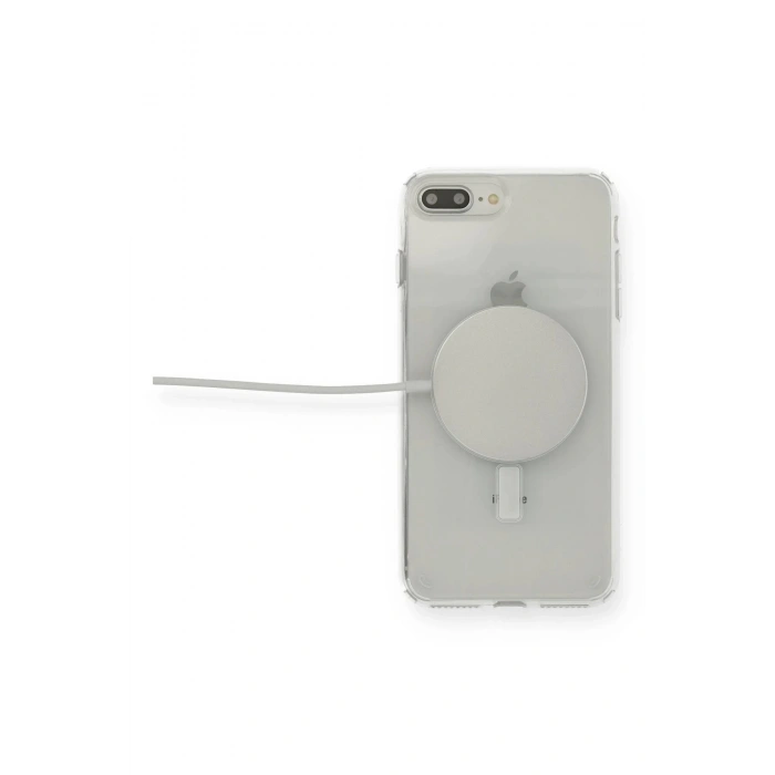 iPhone 8 Plus Kılıf Magneticsafe Şeffaf Silikon - Şeffaf