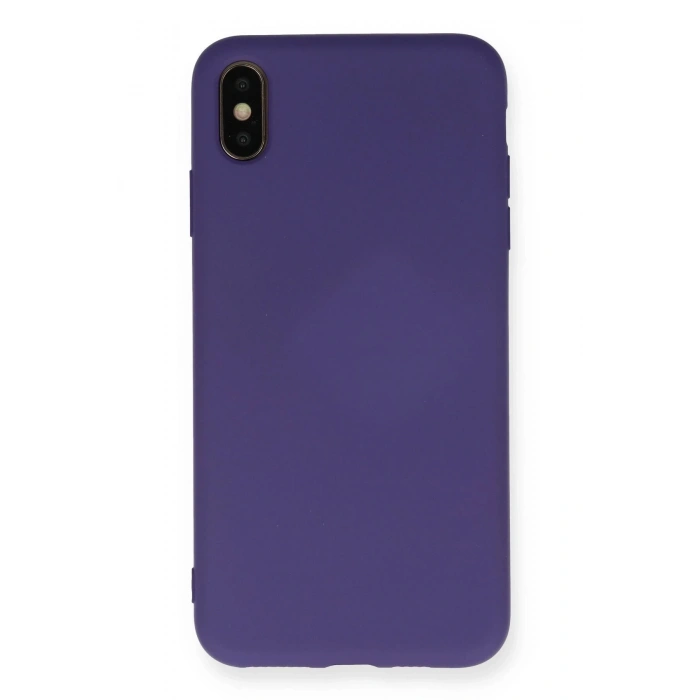 iPhone XS Max Kılıf Nano içi Kadife Silikon - Mor