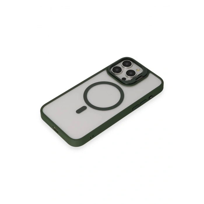 Joko iPhone 14 Pro Kılıf Roblox Lens Magsafe Standlı Kapak - Koyu Yeşil