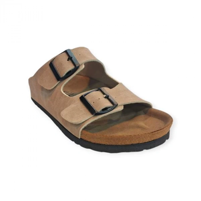 K15505 Mantar Taban Tam Ortapedik Kadın Terlik Bej