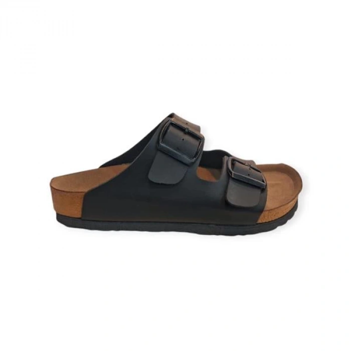 K15505 Mantar Taban Tam Ortapedik Kadın Terlik Siyah