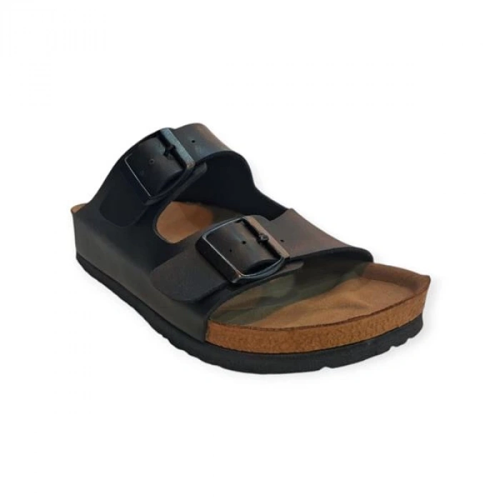 K15505 Mantar Taban Tam Ortapedik Kadın Terlik Siyah