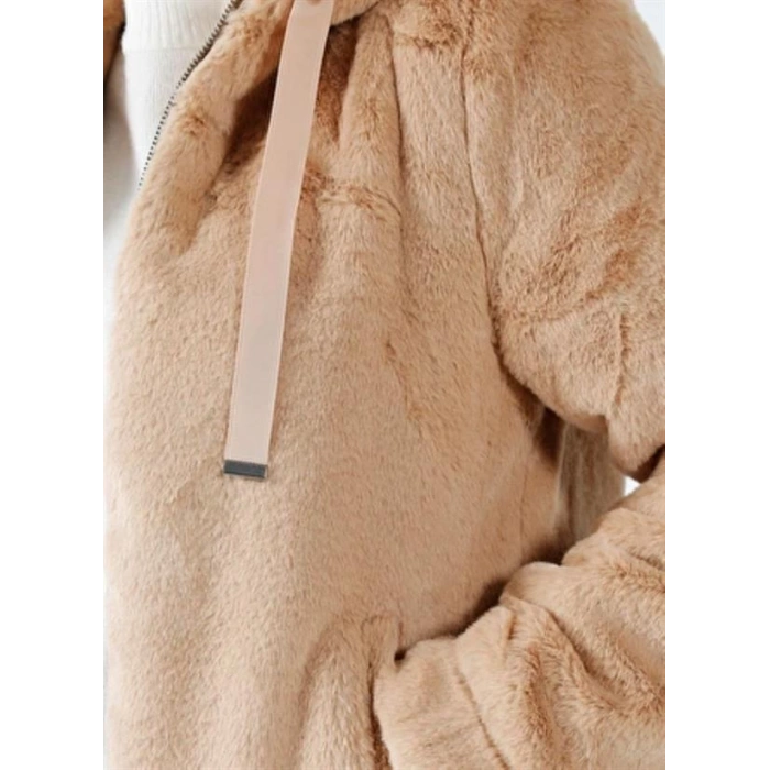 Kürklü Kapüşonlu Mont