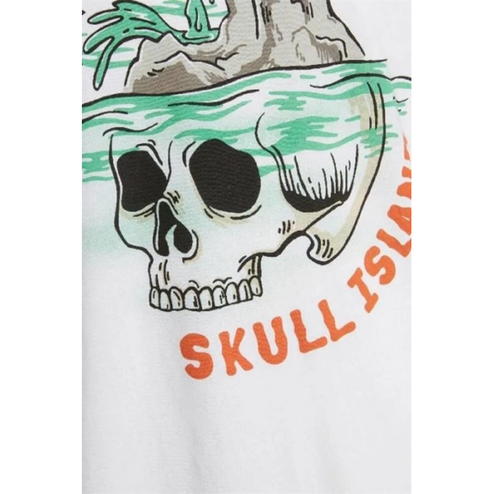 Kurukafa Baskılı Erkek T-Shirt