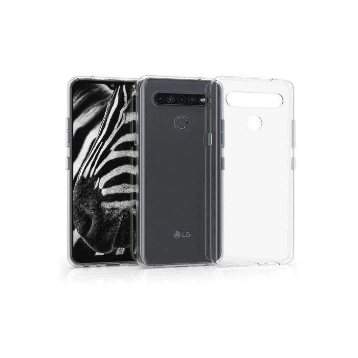 LG K41S Kılıf Lüx Şeffaf Silikon - Şeffaf