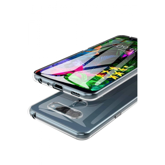 LG K61 Kılıf Lüx Şeffaf Silikon - Şeffaf