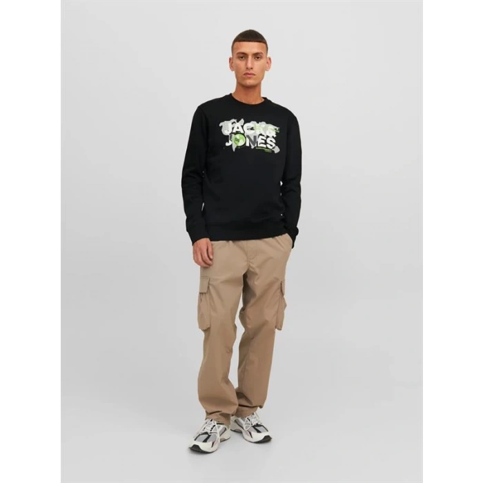 Logo Baskılı Erkek Sweatshirt
