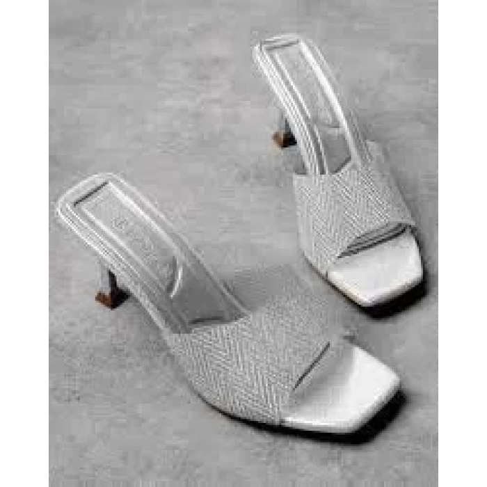 Luart Platin Simli Topuklu Terlik