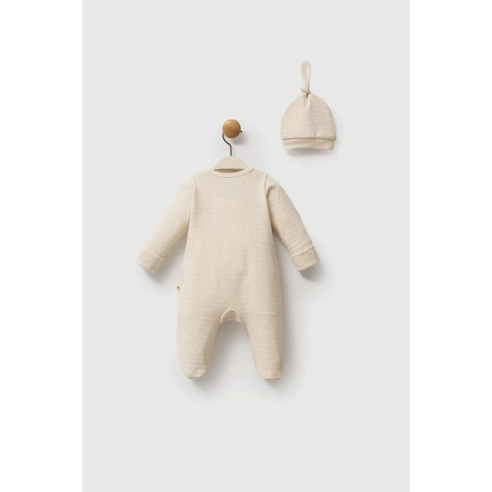 Moi Noi Şapkalı Tulum Mnb1248 Bej