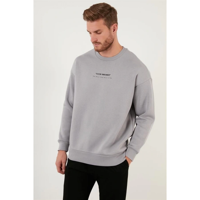 New Age Sırt Baskılı Üç İplik Sweatshirt
