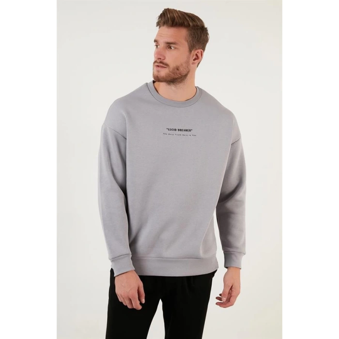 New Age Sırt Baskılı Üç İplik Sweatshirt