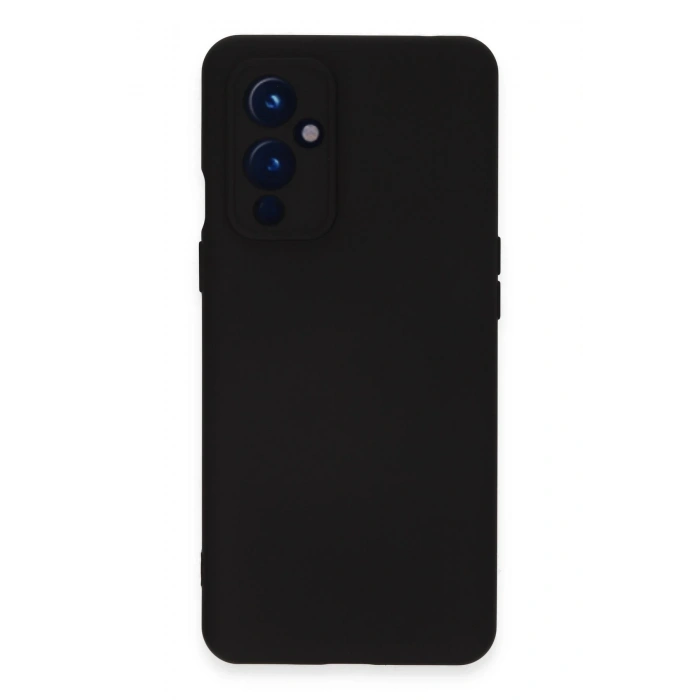 One Plus 9 Kılıf Nano içi Kadife Silikon - Siyah