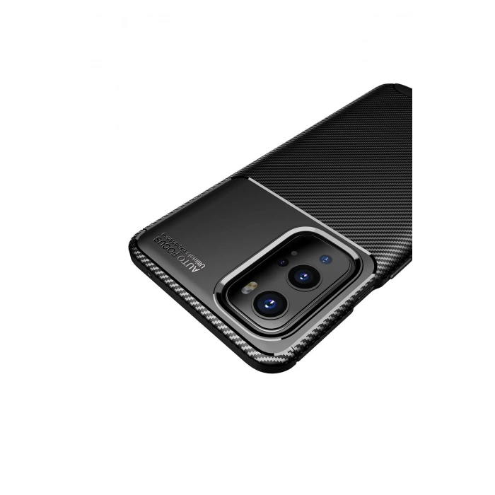 One Plus 9 Pro Kılıf Auto Focus Karbon Kapak - Siyah