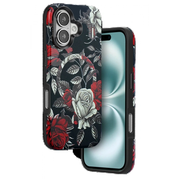 Onegif iPhone 16 Flower Series Magsafe Kapak - Siyah