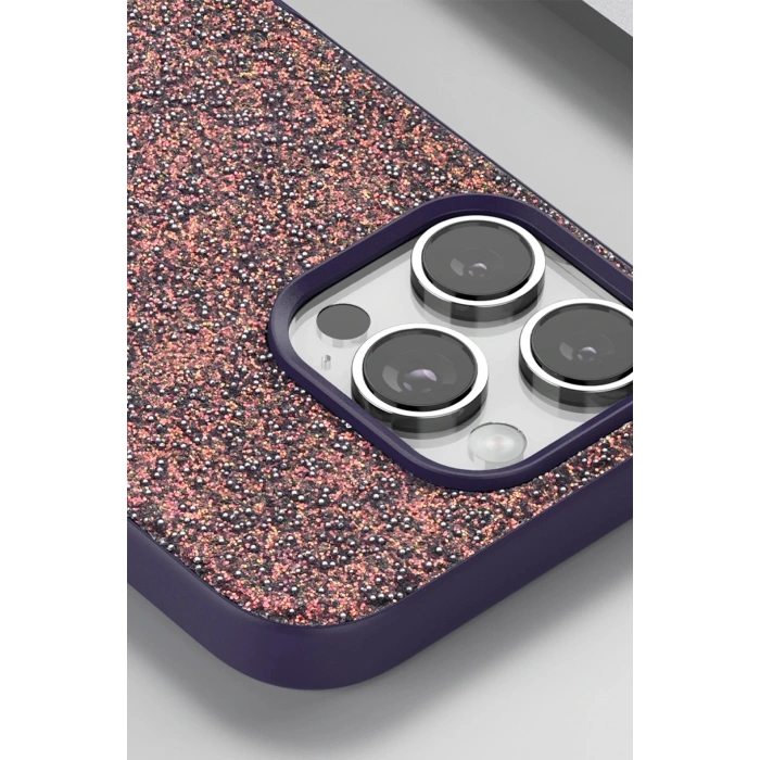 Onegif iPhone 16 Pro Bright Simli Kapak - Pembe