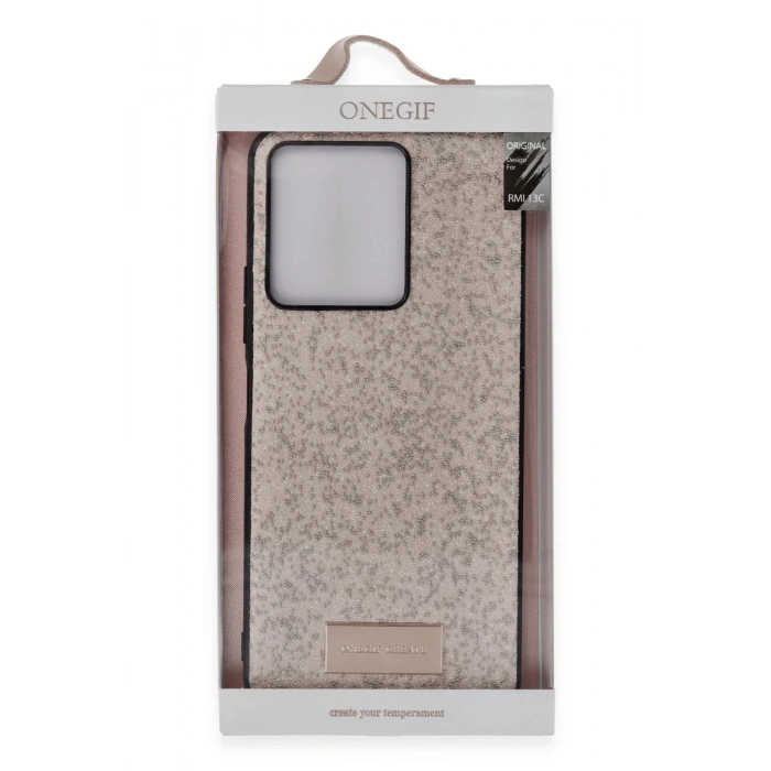 Onegif Xiaomi Redmi 13C Bright Simli Kapak - Gold
