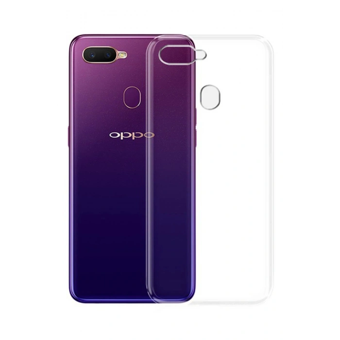Oppo A12 Kılıf Lüx Şeffaf Silikon - Şeffaf