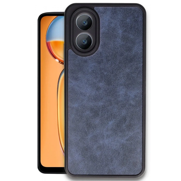 Oppo A38 Kılıf Aras Deri Kapak - Lacivert