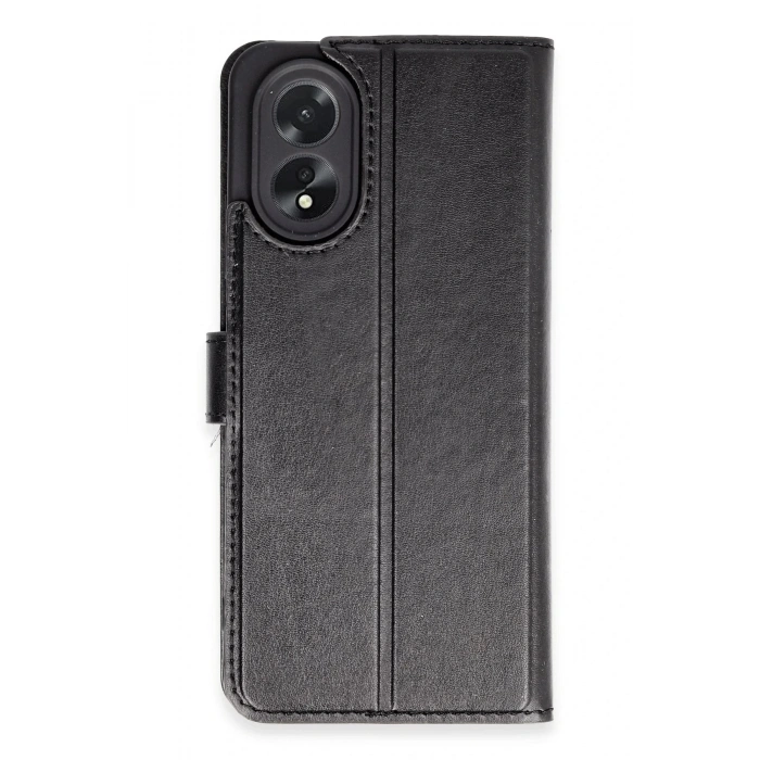 Oppo A38 Kılıf Trend S Plus Kapaklı Kılıf - Siyah