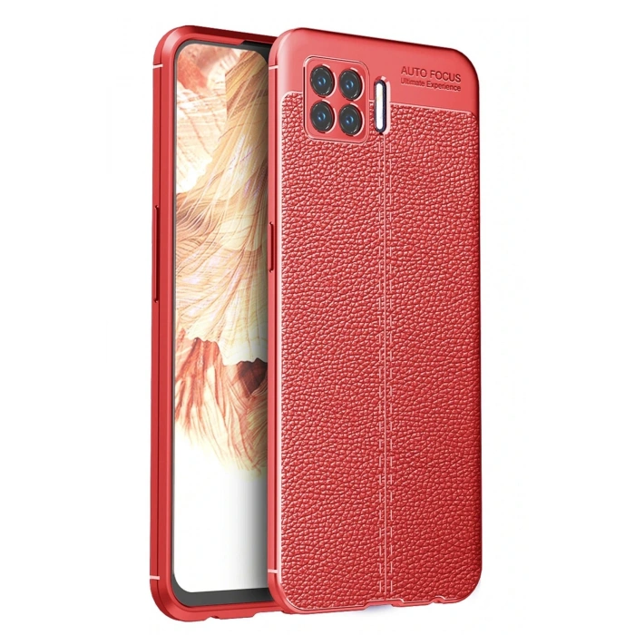 Oppo A73 Kılıf Auto Focus Kapak - Kırmızı