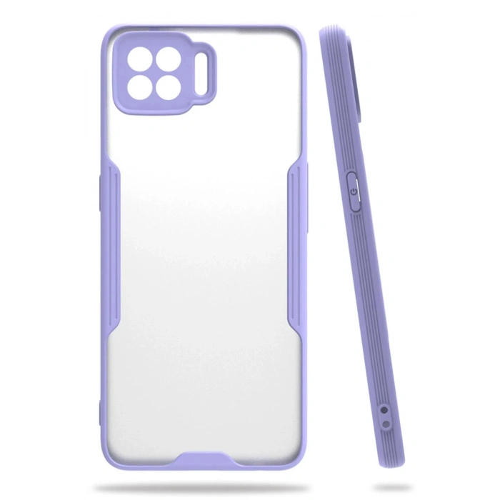Oppo A73 Kılıf Platin Silikon - Lila