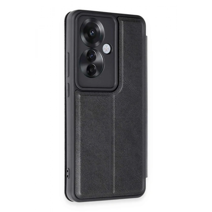 Oppo Reno 11F Kılıf Flip Cover - Siyah