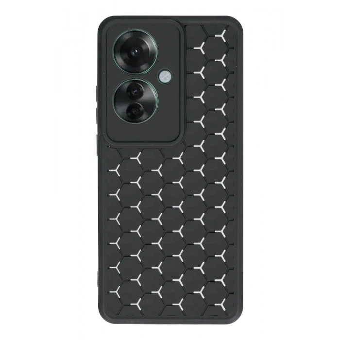 Oppo Reno 11F Kılıf Petek Silikon Kapak - Siyah