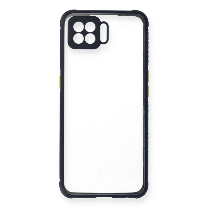 Oppo Reno 4 Lite Kılıf Miami Şeffaf Silikon - Lacivert