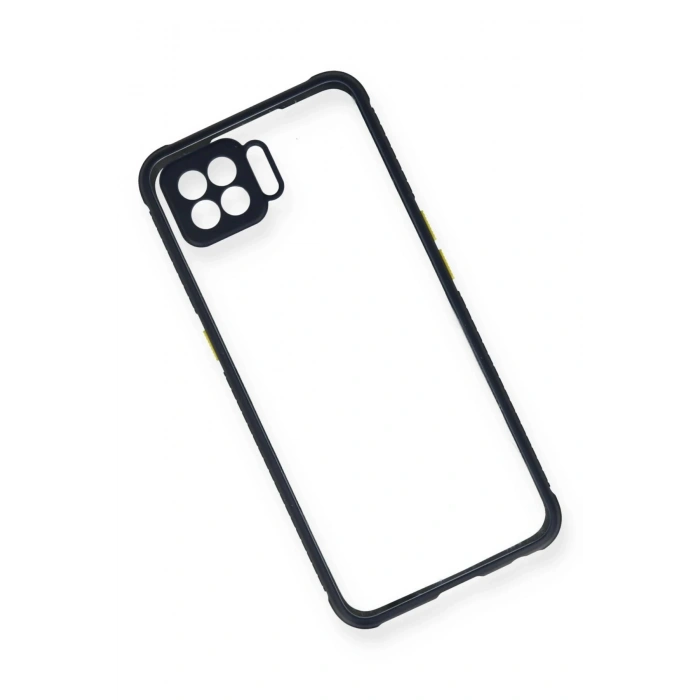 Oppo Reno 4 Lite Kılıf Miami Şeffaf Silikon - Lacivert