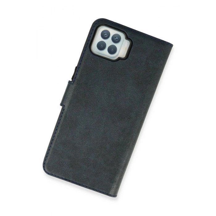 Oppo Reno 4 Lite Kılıf Trend S Plus Kapaklı Kılıf - Lacivert