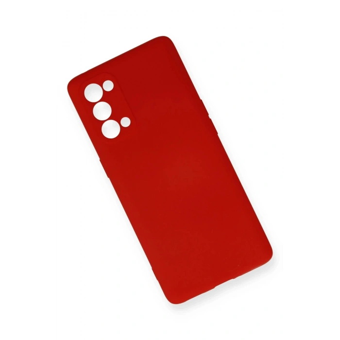 Oppo Reno 5 Pro Kılıf Nano içi Kadife Silikon - Kırmızı