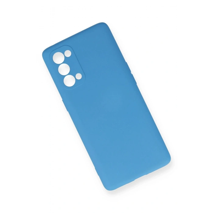 Oppo Reno 5 Pro Kılıf Nano içi Kadife Silikon - Mavi