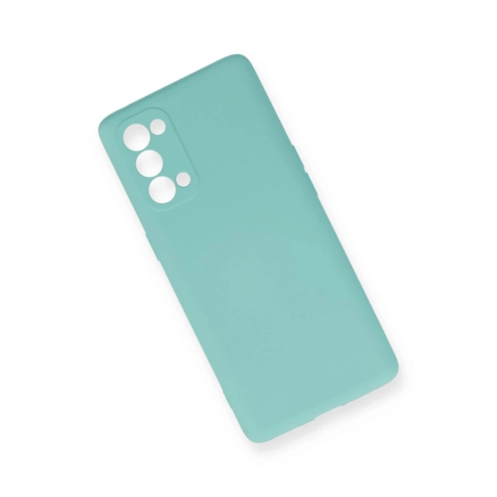 Oppo Reno 5 Pro Kılıf Nano içi Kadife Silikon - Turkuaz