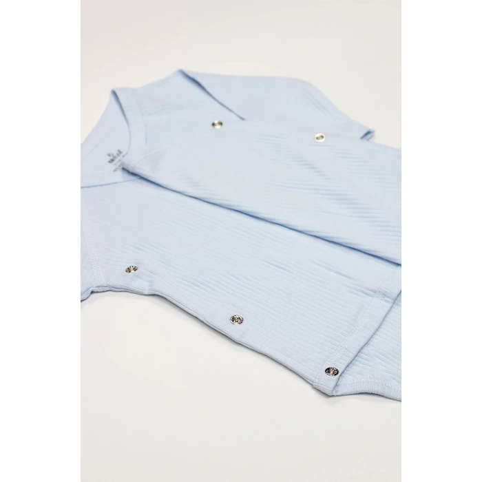 Organic Modal Flying Balloons Kruvaze Uzun Kol Body Bs17121 Mavi