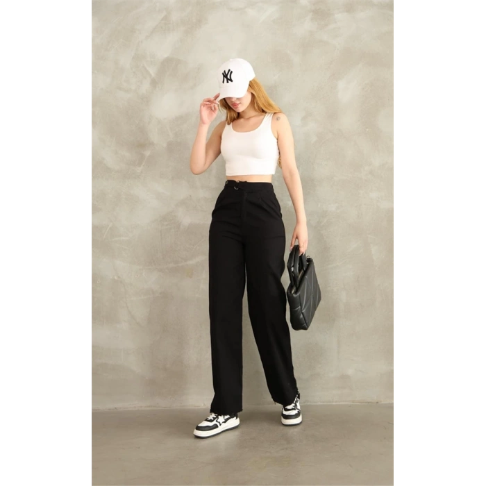 Pnt gabardin kemer detay pantolon