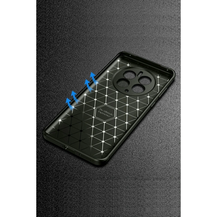 Realme 12 Pro Plus Kılıf Auto Focus Karbon Kapak - Siyah