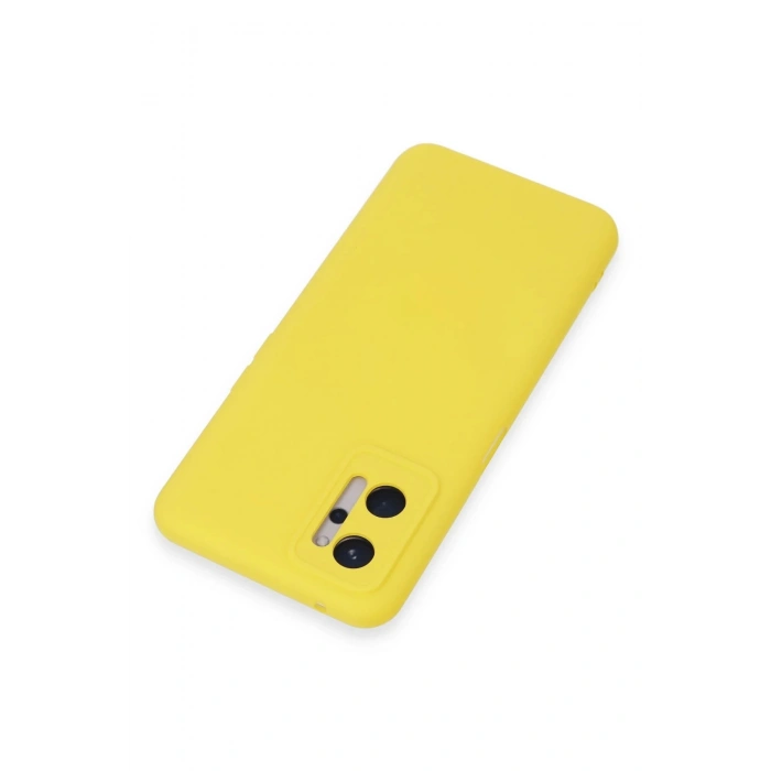 Realme 9i 4G Kılıf Nano içi Kadife Silikon - Sarı