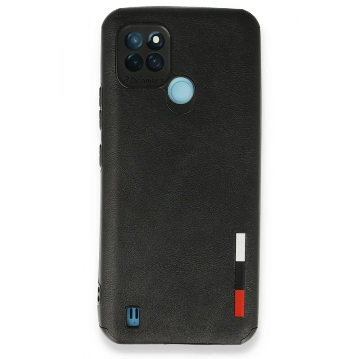 Realme C25Y Kılıf Loop Deri Silikon - Siyah